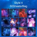 50Sheets Creative Square Star Sky Constellations Origami Paper Kid DIY Double-sided Coloring Fold Craft Paper Art Material.