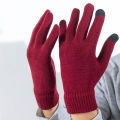 Winter Warm Knitted Gloves Mobile Phone Touchscreen Wool Knitted Gloves Winter Thick Warm Adult Gloves Mittens for Men Women. 