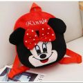 Red Minnie Mouse cartoon kids plush backpack 12 inches. 