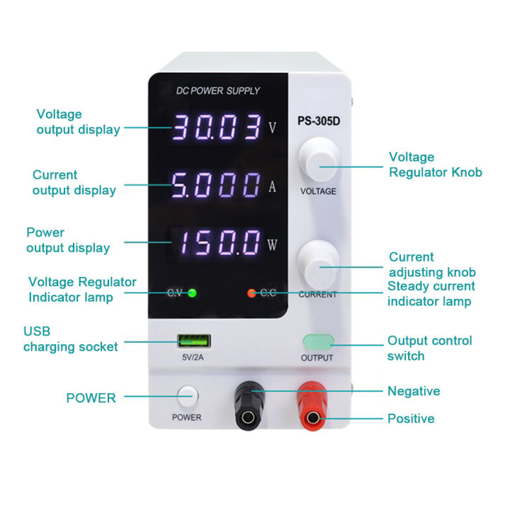 USB%20DC%20Regulated%20Laboratory%20Power%20Supply%20Adjustable%2030V%205A%20Voltage%20Regulator%20Stabilizer%20Switch%20Bench%20Power%20Source%20ON/OFF%20-%20Image%205