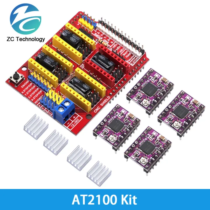 CNC%20Shield%20V3%20Engraving%20Machine%20/%203D%20Printer%20/%20+%204pcs%20A4988%20DRV8825%20AT2100%20Stepper%20Motor%20Driver%20Expansion%20Board%20for%20Arduino%20UNO%20-%20Image%203