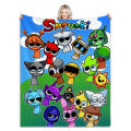 Sprunki Incredibox Game Soft Fuzzy Plush Throw Blanket for Couch Bed Multi-Sized Napping Bedspread All Seasons Comforter. 