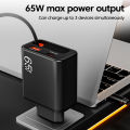 65W Super Fast Charge Type C USB Phone Charger With Retractable USB C Cable For Iphone 17 16 15 POCO .