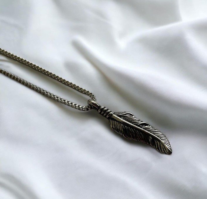 Silver Feather Pendant