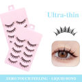 5 Pairs Manga Lashes Soft Natural Long False Eyelashes Anime Wispy Strip Lashes For Korean Doll Eye Makeup Look. 