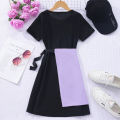New Girls Dress for Kids Girl Clothing Short Sleeve 8 9 10 11 12 Years Old Casual Fashion Purple Birthday Gift for Kids Clothes. 