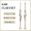 SLADE Clarinet Bb 17 Keys 6 Rings Clarinet Blackwinds White Clarinetto Portable Clarinet Professional Woodwind Instruments. 