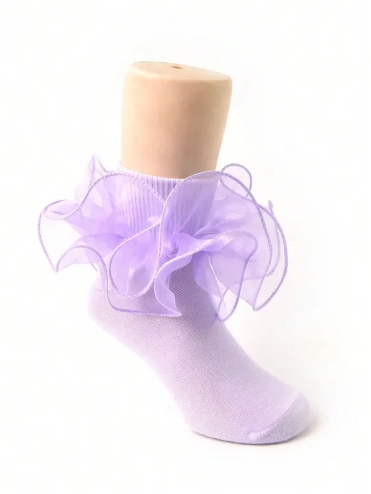 2%20Pair%20Princess%20Style%20Frill%20Trim%20Socks%20For%20Baby%20Girls/Toddlers/Kids%20-%20Image%204