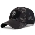 Unisex Skull Embroidered Top with Patch Breathable Baseball Caps Spring and Autumn Outdoor Adjustable Casual Hat Sunscreen Hat. 