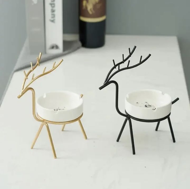 Ashtray%20Deer%20%F0%9F%A6%8C%20%20Gold%20important%20Ashtray%20,%20Portable%20Ashtray%20large%20capacity%20Iron%20metal%20style%20%20office%20home%20a%20gift%20idea%20Gold%20-%20Image%203