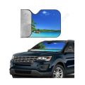 Car sun shade  (ကားနေကာ အပူခံဖော့ပြား) (140*70 cm)  cartoon design Car Sunshade. 
