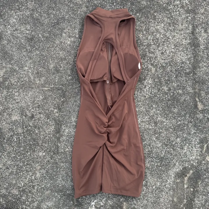 Women%20Tight%20Scrunch%20Back%20Waist%20Fold%20Playsuits%20Yoga%20Jumpsuit%20Short%20Set%20Zipper%20Gym%20Sportswear%20Fitness%20One%20Piece%20Sport%20Suit%20Workout%20-%20Image%203