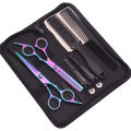 Hair Scissors JP Stainless Hairdressing Scissors 6" Haircut Set Black Thinning Shears Salon Haircut Scissors Razor Combs C1001. 