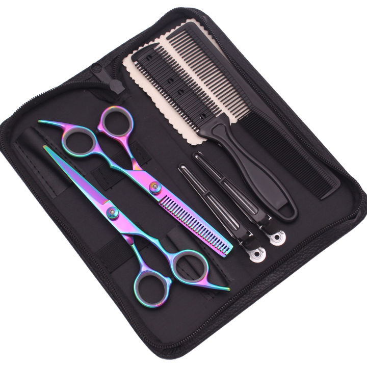 Hair%20Scissors%20JP%20Stainless%20Hairdressing%20Scissors%206"%20Haircut%20Set%20Black%20Thinning%20Shears%20Salon%20Haircut%20Scissors%20Razor%20Combs%20C1001%20-%20Image%207