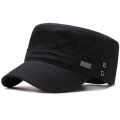Four Seasons Flat Top Hat Men'S Simple Cotton Peaked Hat Fashion Baseball Cap Casual Cap, Commuter Sunshade Hat. 