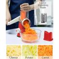 3 in 1 Rotary Vegetable Slicer Multifunctional Handheld Grater with 3  Rollers Cheese Shredder Kitchen Tool. 