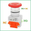 Switch emergency stop button mushroom head emergency stop button switch 22mm lay37. 