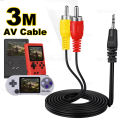9.84ft/3M AV Cable For GB300/SF2000/FC Video Game Console Audio Video Cable Composite 3 RCA Copper For Gaming Accessories. 