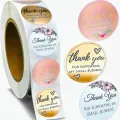Thank You Stickers Roll of 100pcs 1 inch | Simple and Sincere | Waterproof | 100 Labels for Small Business, Packaging, Mailer Seal Stickers | Multicolour. 