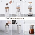 German Imported Soulhand Cold Brew Coffee Maker Iced Drip Coffee and Tea Maker, Iced Dripper Coffee Brewer with Adjustable Water Flow, Borosilicate Glass & Stainless Steel Filter Cold Drip Brewer - 1L/34oz. 