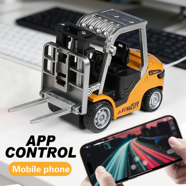 ZWN%201:64%20RC%20Model%20Car%202.4G%20Remote%20Control%20Excavator%20Dump%20Truck%20Forklift%20Alloy%20Plastic%20Simulation%20Construction%20Vehicle%20Kids%20Toy%20-%20Image%206