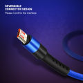 CABLETIME Micro B to USB 2.0 A  Cable 480 Mbps 2.4A Fast Charging Cable for Data Sync Nylon for Smart Phone Laptop. 