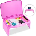 Foldable Lap Desk with Storage - Durable Lightweight Portable Laptop Computer Children Desks for Homework or Reading. 