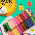 24 Color Soft Super Light Air Dry Modeling Clay for DIY Handmade Toys. 