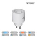 MOES Tuya Matter Smart Plug WiFi Socket 16A Outlet with Power Monitoring Remote Control Works with  Home  Alexa. 