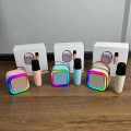 Hot sale Portable Wireless Speaker LED Light K12 Audio Microphone Karaoke Speaker Bluetooth Wireless Microphone. 