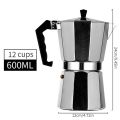 Aluminum Coffee Kettle Household Italian Octagonal Moka Coffee Tea Pot Office Home Travel Outdoor Camping Tableware Equipment. 