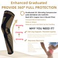 1Pcs Copper Long Knitted Compression Knee Braces - Full Leg Compression Sleeves for Men & Women - Support for Exercise ﻿. 