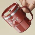 304 Stainless Steel Thermal Water Cup With Handle Portable Double Wall Insulated Mug Sealed Drinking Cup For Cold And Hot Drinks. 