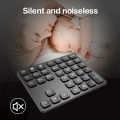 BOW Dual Bluetooth Numeric Keyboard Rechargeable Wireless Number Numpad for iPad Laptop Windows ios Slinet Digital Keyboard.