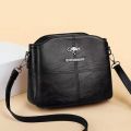 Women's new shoulder bag Korean fashion solid color mid-age women's shoulder bag mother's bag small square bag. 