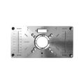 Router Table Insert Plate Woodworking Benches Aluminium Wood Router Trimmer Models Engraving Machine with 4 Rings Tools.