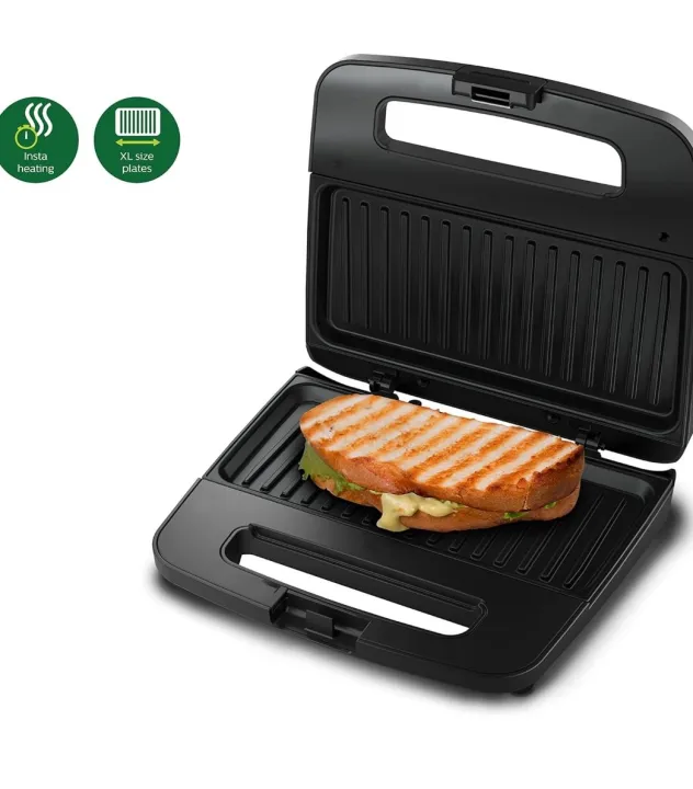 Philips%20Domestic%20Appliances%20HD2289/00%20XL%20Sized%20Sandwich%20Maker%20Black%20with%20Metallic%20-%20Image%202
