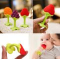 BPA Free Silicone Fruit Baby Teether Toy for 3 Months Above Infant Sore Gums Pain Relief (1 Fruits). 