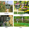 Ultrasonic Cat Repellent Dog Solar Rechargeable Animal Deterrent with PIR Motion Sensor Squirrel Scarer for Garden Pest Control. 