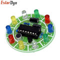 CD4017 colorful voice control rotating LED light kit electronic manufacturing diy kit spare parts student Laboratory. 