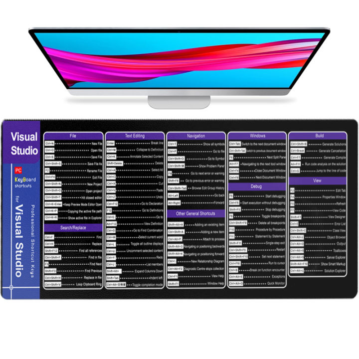 EXCO%20Programing%20Leather%20Mouse%20Pad%20for%20Visual%20Studio%20Large%20Shortcuts%20Cheat%20Sheet%20Mousepad%20Python%20Java%20C++%20Web%20Engineer%20Desk%20Mat%20-%20Image%202