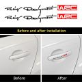 4Pcs Car Handle Stickers WRC Rally Racing Stripe Car Decals Vinyl JDM Stickers On Car Door Tuning Auto Exterior Accessory Decor. 