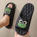 Summer Cartoon Frog Slippers Men Women Couple Non-Slip Parent-children Indoor Outdoor Wear Soft Thick Bottom Sandals. 