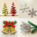 30CM Glitter Pipe Cleaners Chenille Stem Glitter Color for DIY Christmas Tree Making Christmas Decorat Materials DIY Arts Crafts. 