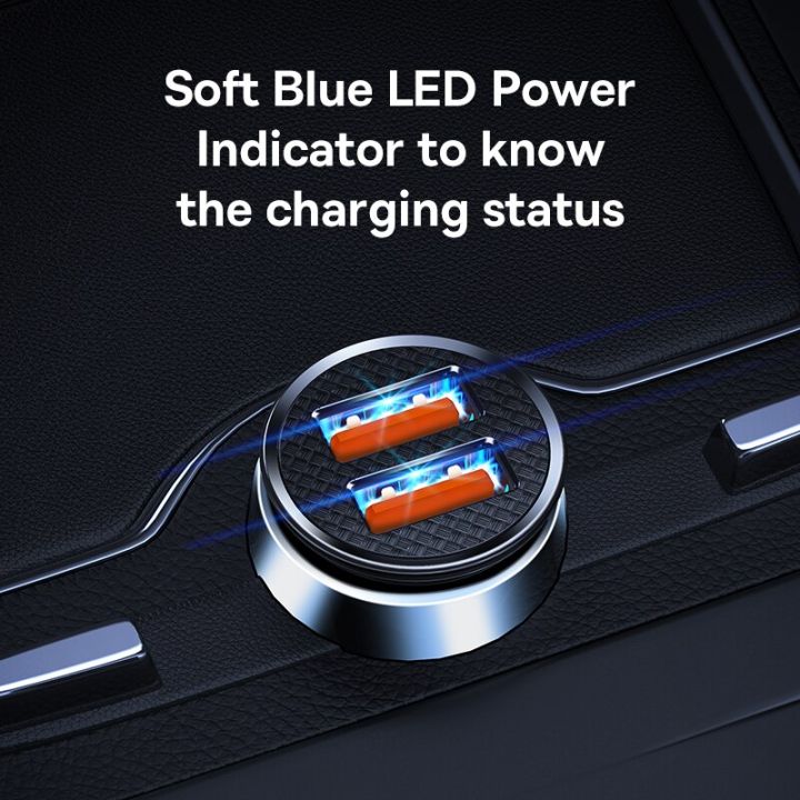 Baseus%2030W%20USB%20Car%20Charger%20Quick%20Charge%204.0%203.0%20FCP%20SCP%20USB%20PD%20For%20%20iPhone%2012%2013%2014%20Pro%20Fast%20Charging%20Car%20Phone%20Charger%20-%20Image%205