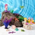 Aquarium Decoration Beautiful Mermaid Figurine Fish Tank Ornaments DIY Cake Decor Desk Craft Accessories Miniature Figurines. 