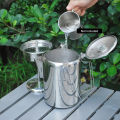 1.2L Outdoor 9 Cup Stainless Steel Percolator Coffee Pot Coffee Maker for Camping Home Kitchen. 