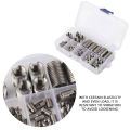 50Pcs Stainless Steel Inner Thread Self Tapping Thread Inserts Set Thread Reinforce Repair Tool. 