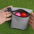 Golf Tee Pouch, Zipper Golf Ball Bag with Metal Lobster Claw Clip for Men Women Valuables Holder. 