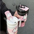 1pc Hello Kitty Stainless Steel Insulated Cup, 900ML Large Capacity Cute Water Cup, Christmas , Car Cup & Portable Coffee Mu.